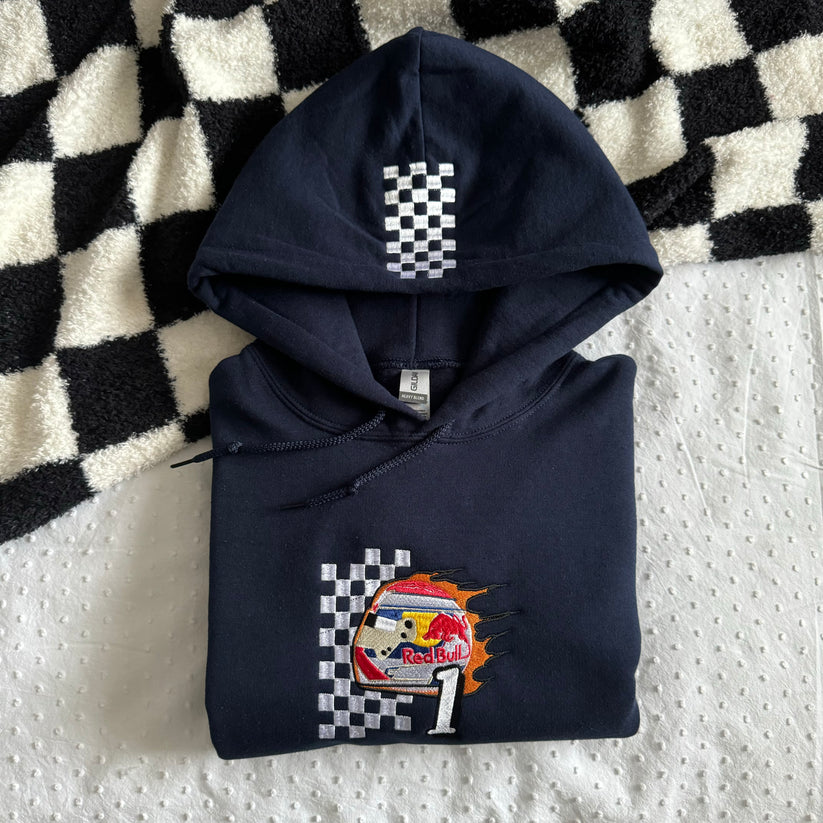 Max Verstappen Helmet Embroidered Hoodie EM1209T