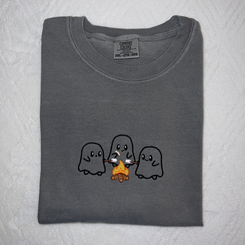 Spooky Ghosts Marshmallow Bonfire T-shirt EM1809S