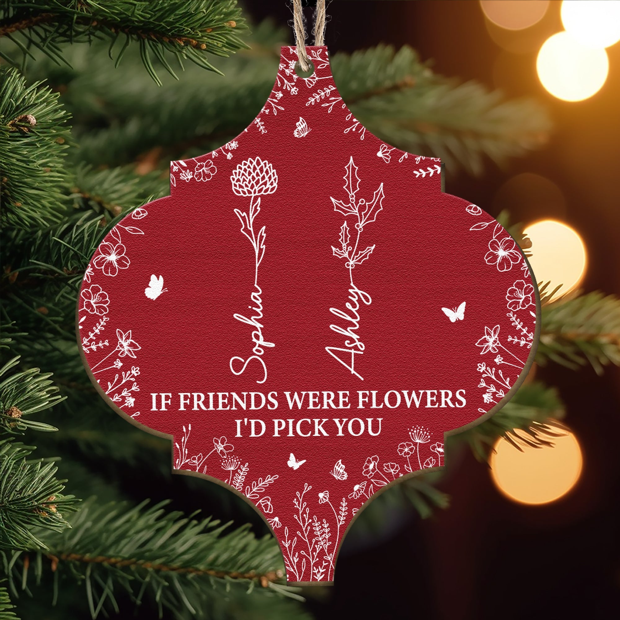 I'd Pick You - Personalized Wooden Ornament ORN0810