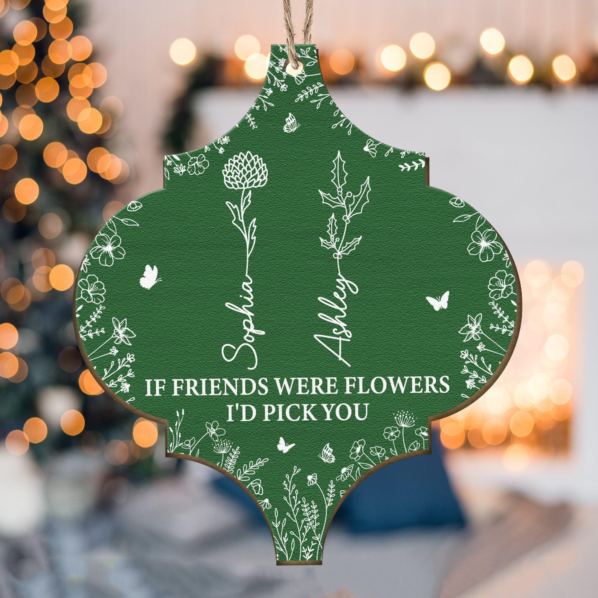 I'd Pick You - Personalized Wooden Ornament ORN0810
