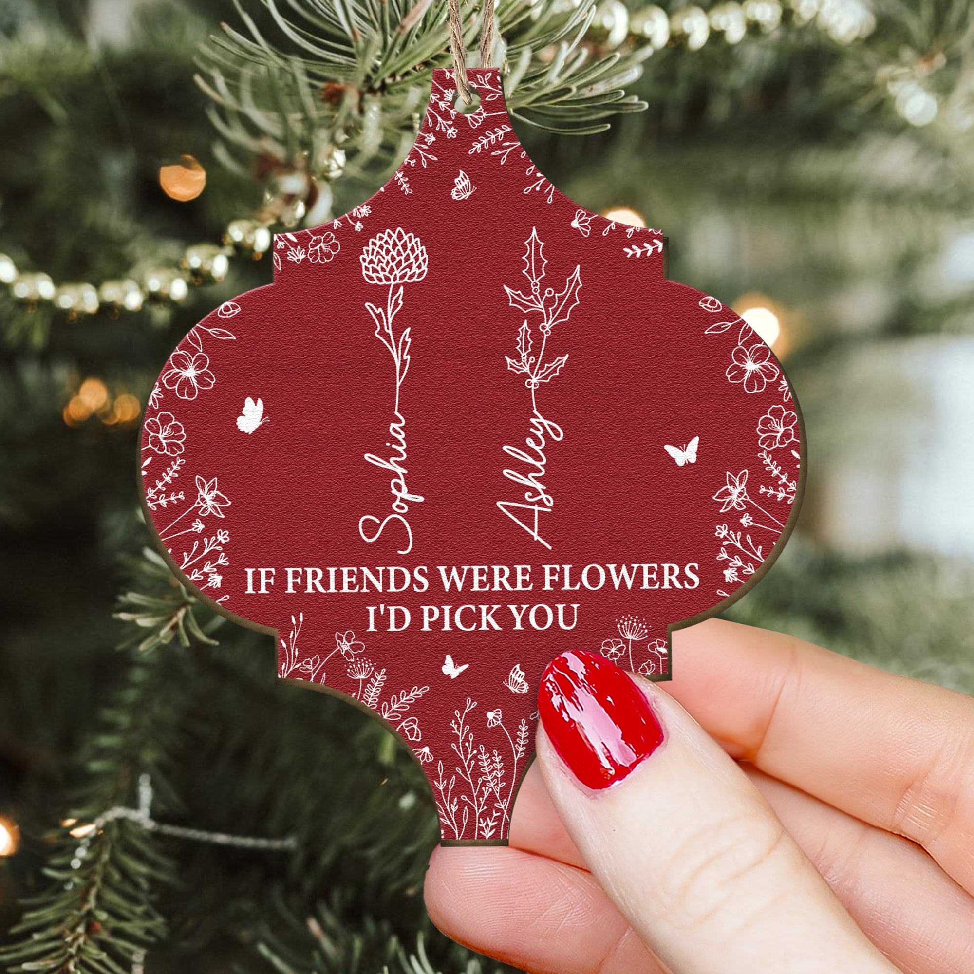 I'd Pick You - Personalized Wooden Ornament ORNA1210
