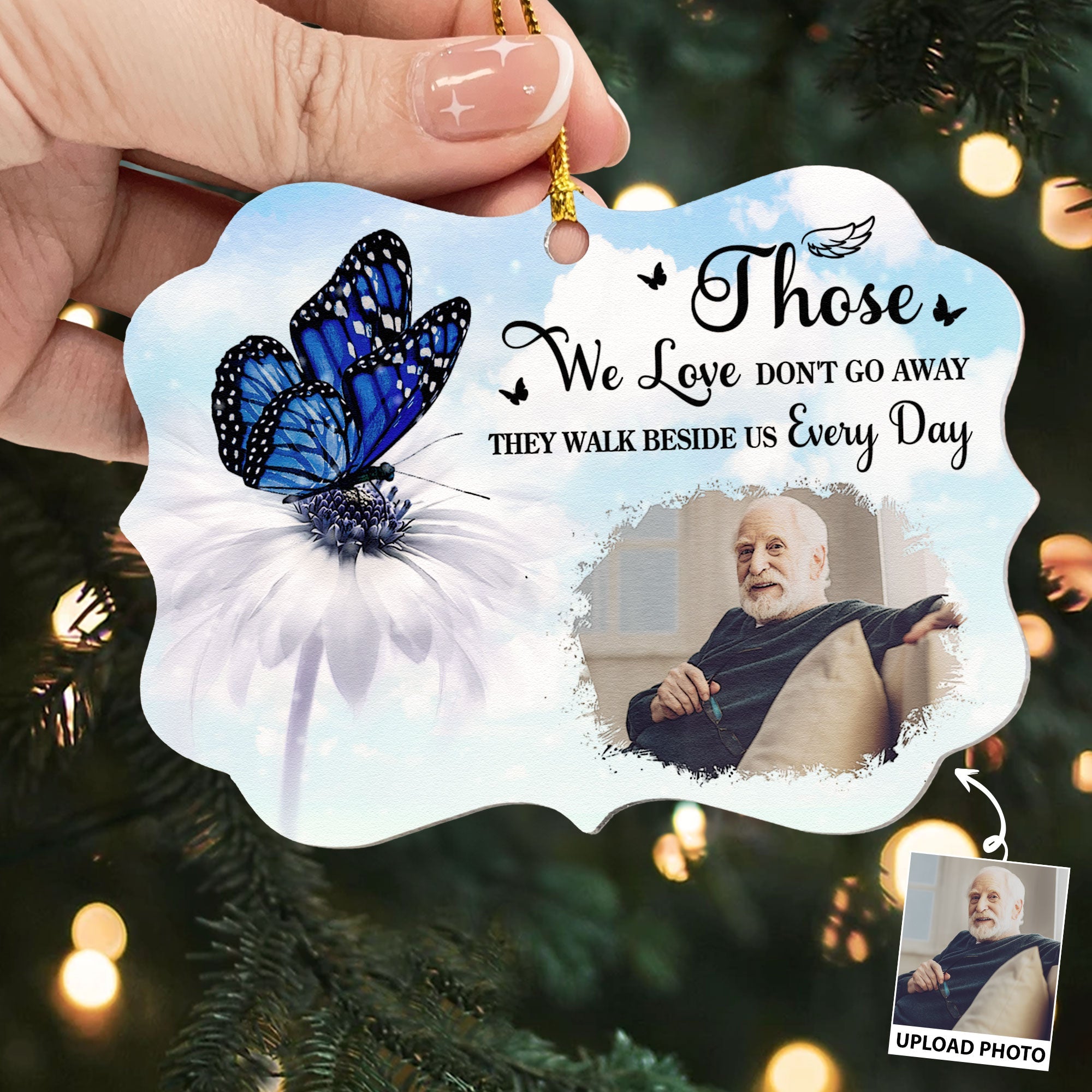 I'm Always With You - Butterfly Version - Personalized Aluminum Photo Ornament ORNA1210