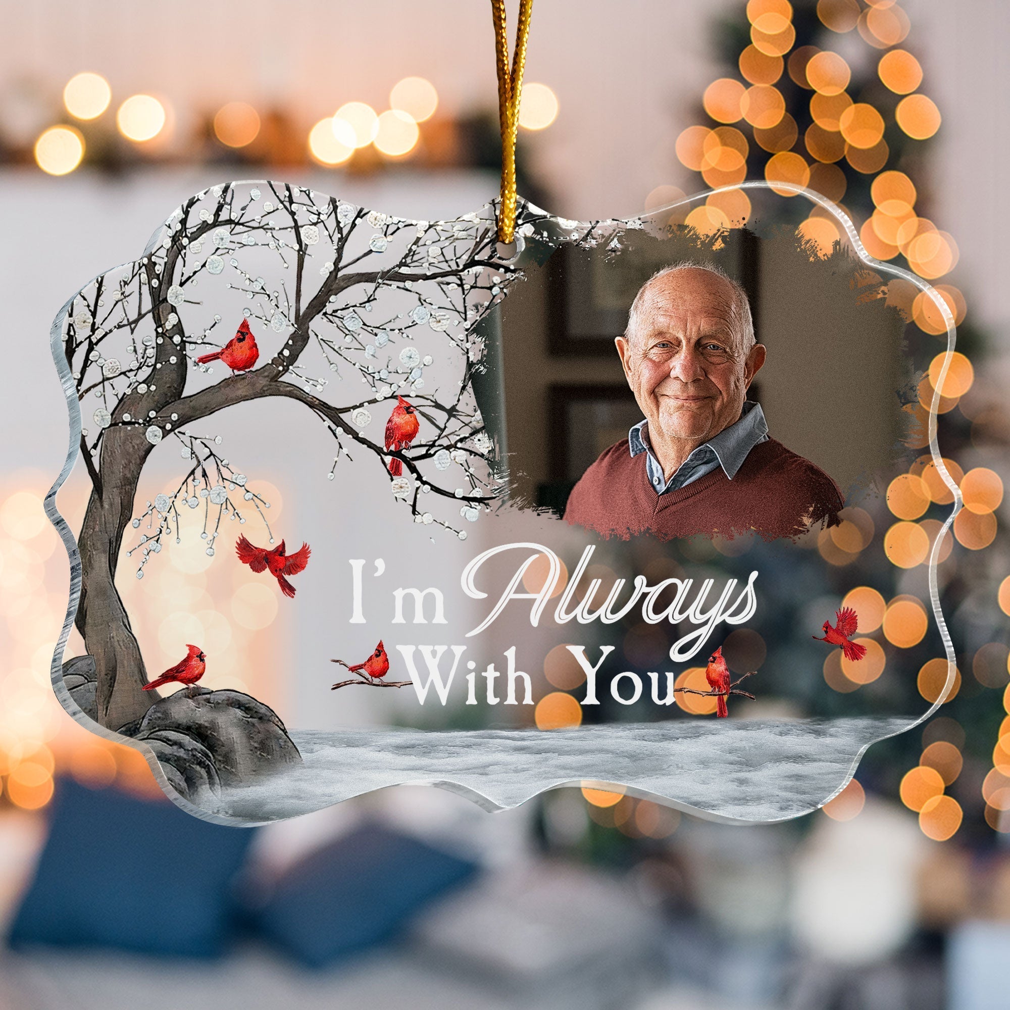 I'm Always With You - Personalized Memorial Photo Ornament ORN0810