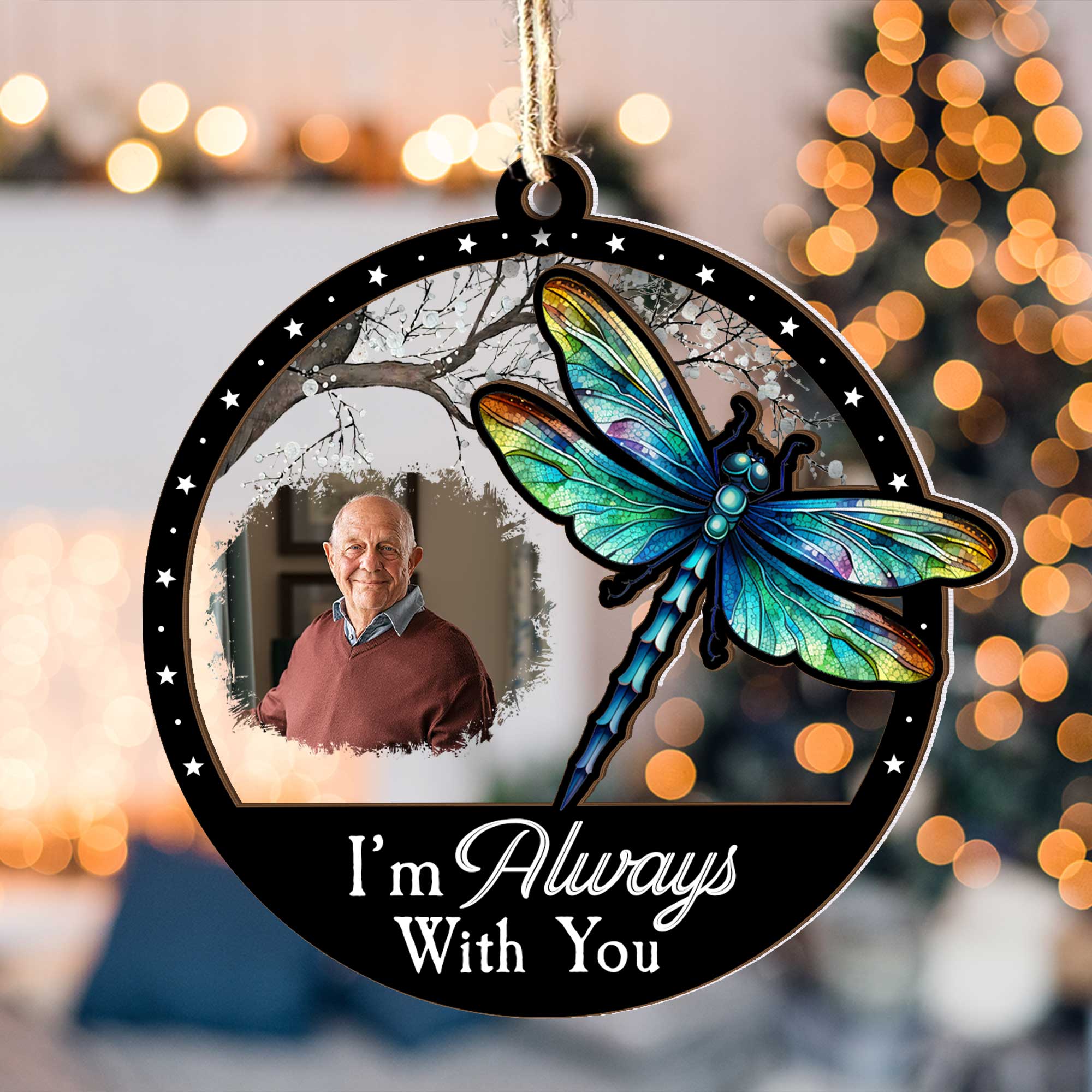 I'm Always With You - Personalized Wood And Acrylic Photo Ornament ORN0810