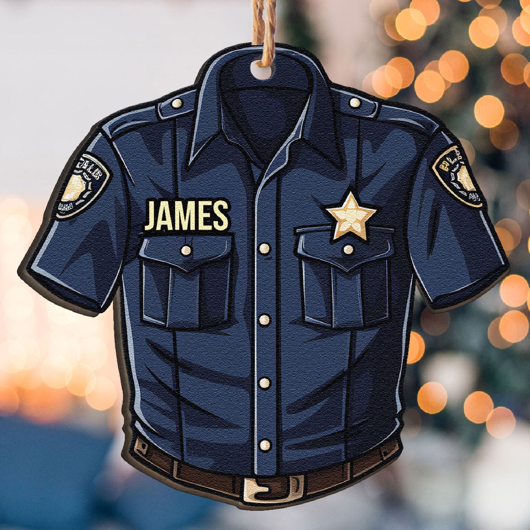 Job Uniform - Personalized Custom Shaped Wooden Ornament ORNA1210