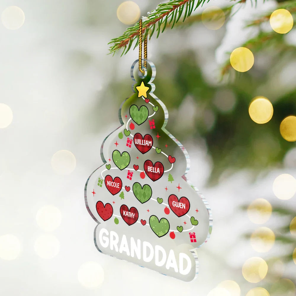 Grandma's Grandpa's Mom's Dad's Little Sweetheart - Personalized Custom Shaped Acrylic Ornament ORNA1210