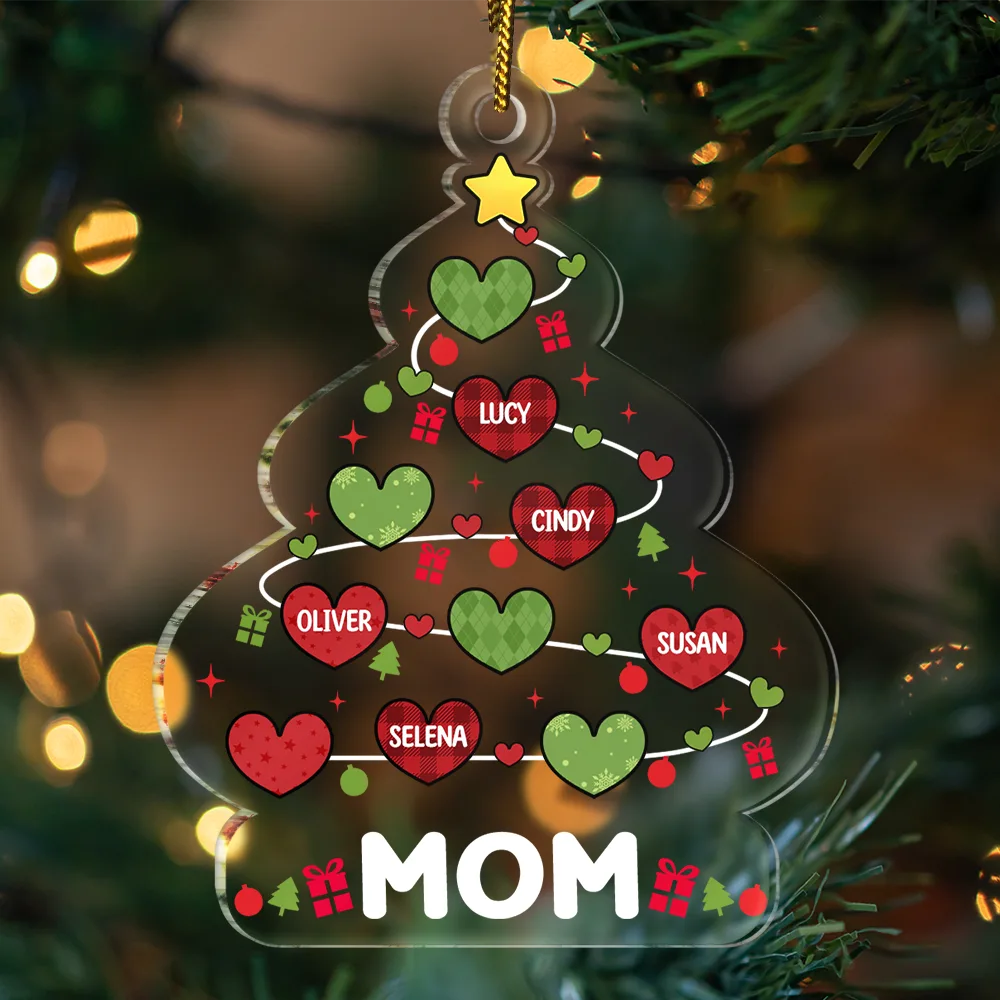 Grandma's Grandpa's Mom's Dad's Little Sweetheart - Personalized Custom Shaped Acrylic Ornament ORNA1210