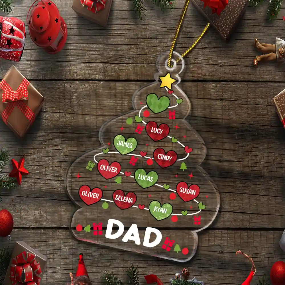 Grandma's Grandpa's Mom's Dad's Little Sweetheart - Personalized Custom Shaped Acrylic Ornament ORNA1210