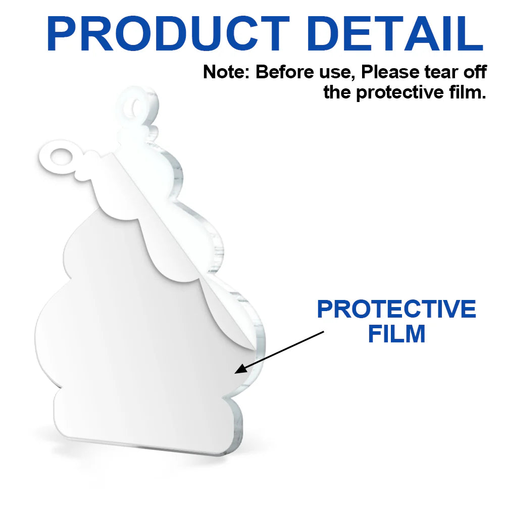 Grandma's Grandpa's Mom's Dad's Little Sweetheart - Personalized Custom Shaped Acrylic Ornament ORNA1210