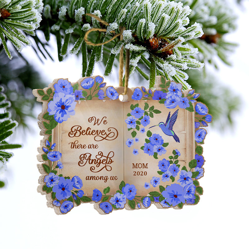 Hummingbird Among Us - Memorial Gift - Personalized Custom Book Acrylic Ornament ORNA1210