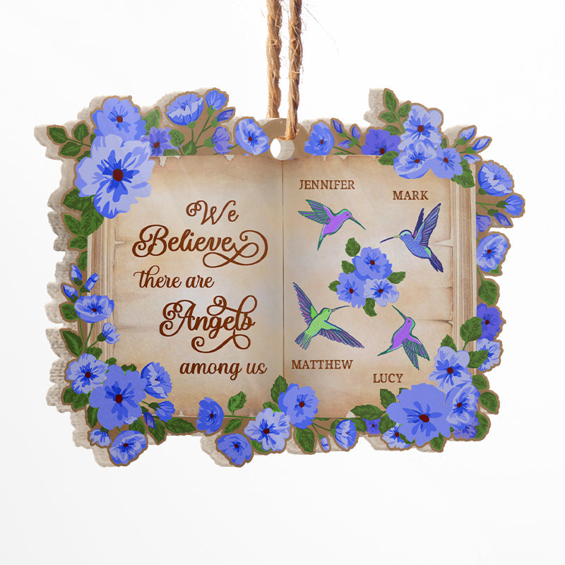 Hummingbird Among Us - Memorial Gift - Personalized Custom Book Acrylic Ornament ORNA1210