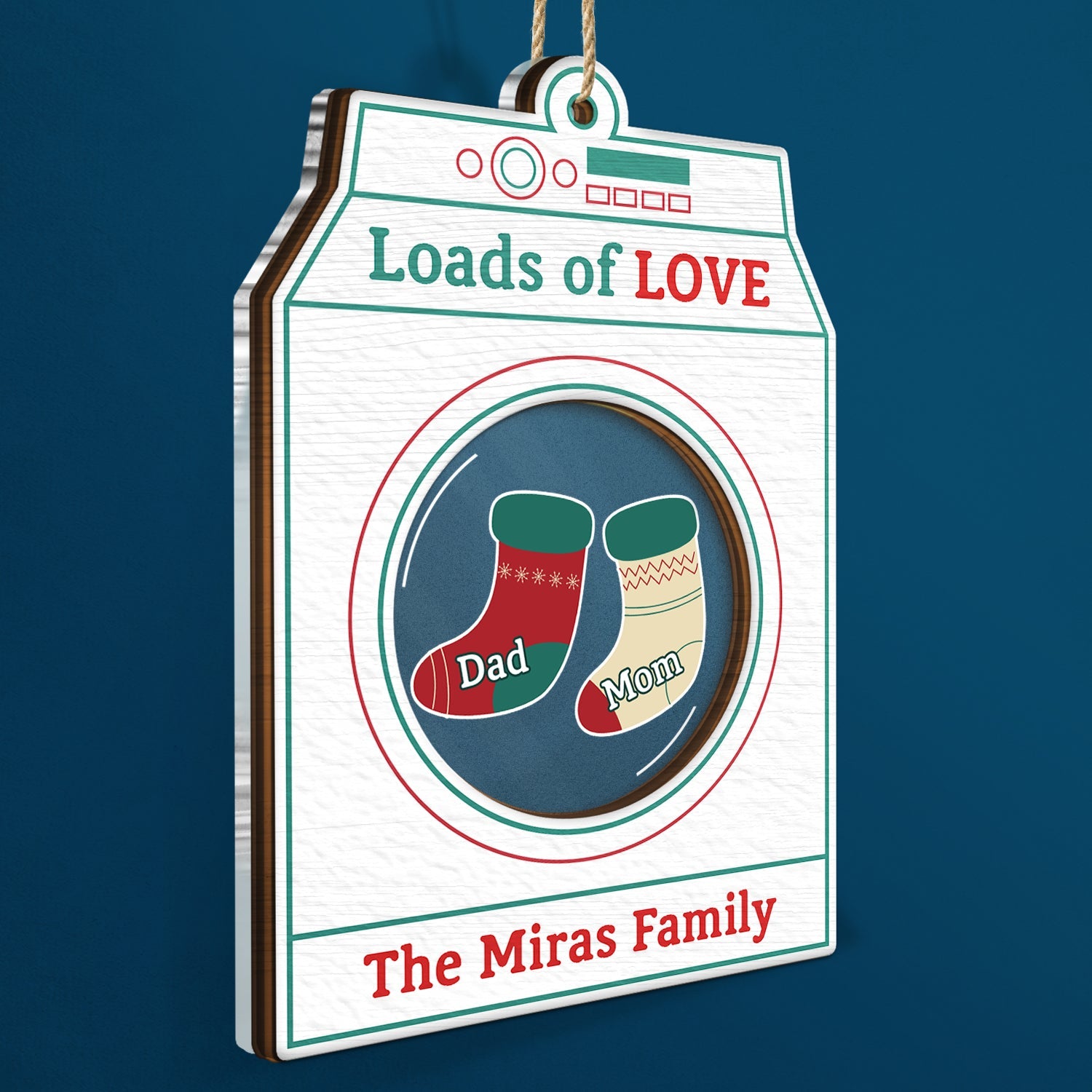 Loads Of Love - Christmas Gift For Couples And Family - Personalized 2-Layered Mix Ornament ORNA1210