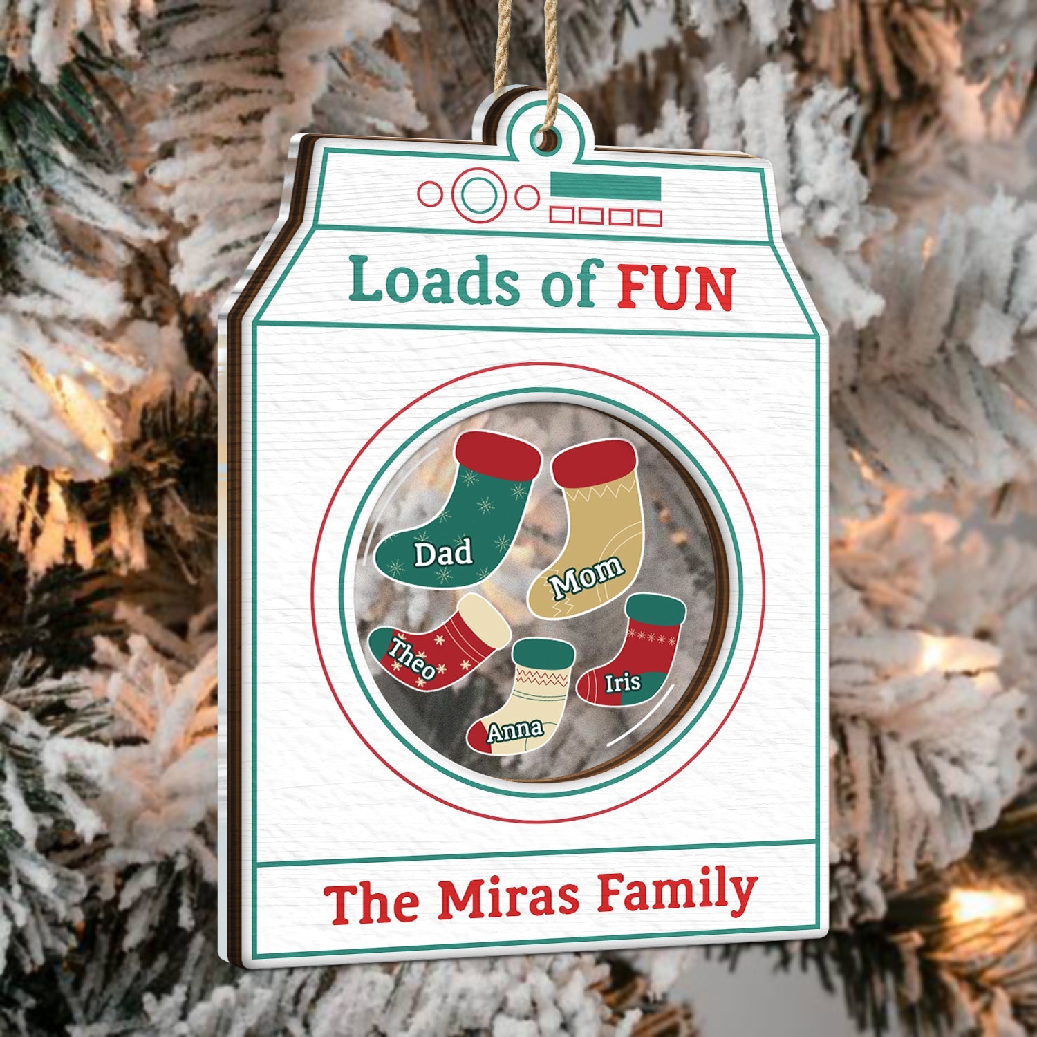 Loads Of Love - Christmas Gift For Couples And Family - Personalized 2-Layered Mix Ornament ORNA1210