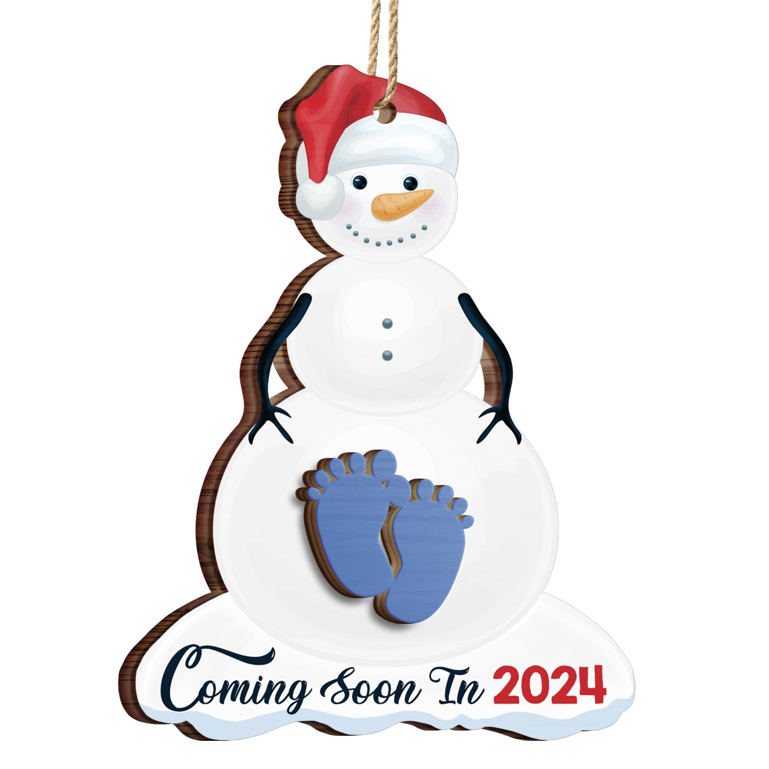 Baby Coming Soon - Gift For Mother - Personalized 2-Layered Wooden Ornament ORNA1210