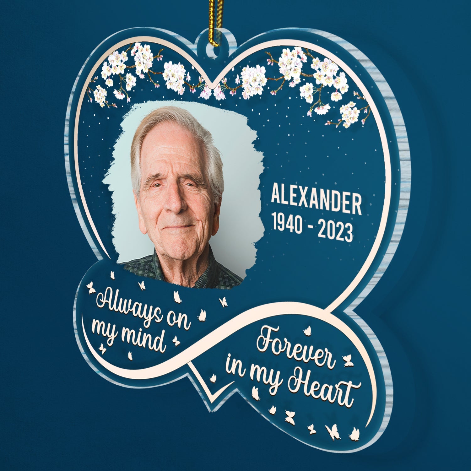 Custom Photo Always On My Mind - Memorial Gift - Personalized Custom Shaped Acrylic Ornament ORNA1210