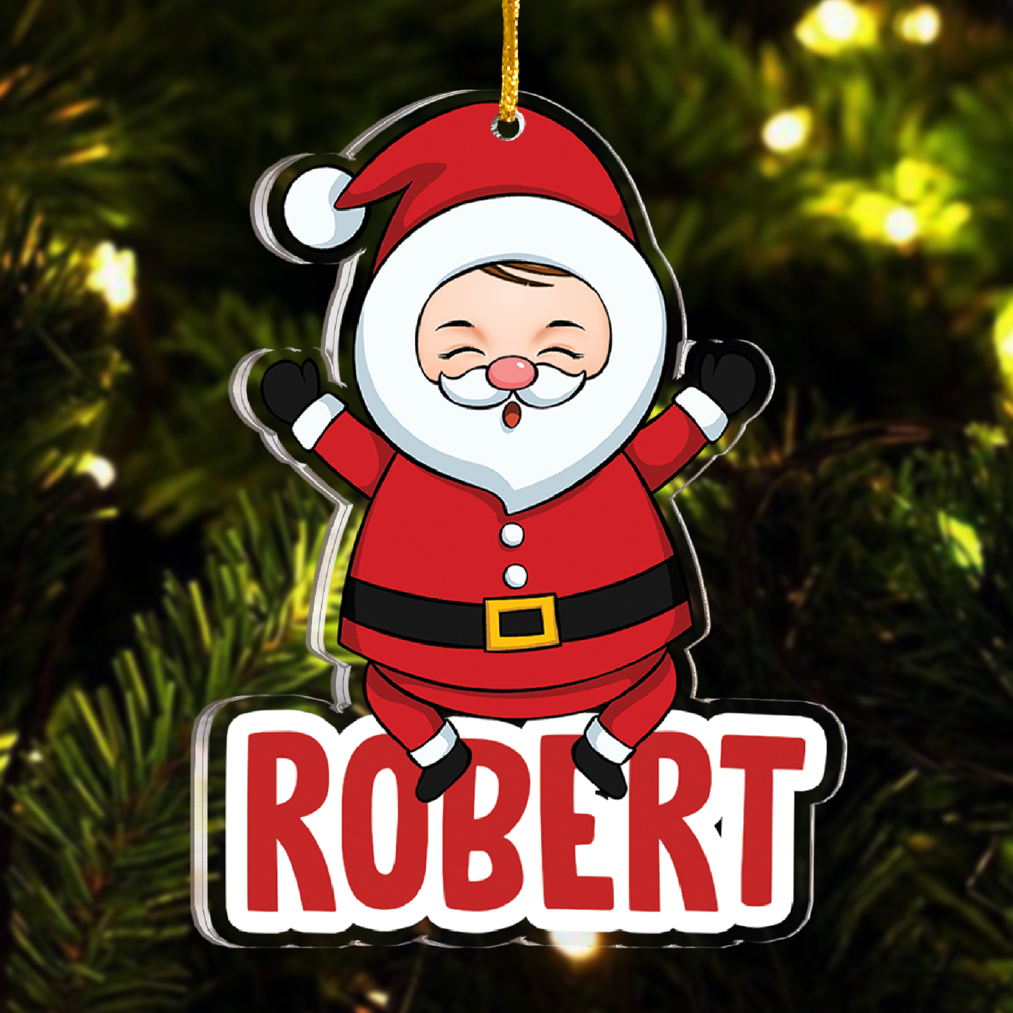 Kid In Christmas Costume - Personalized Acrylic Ornament ORN0810