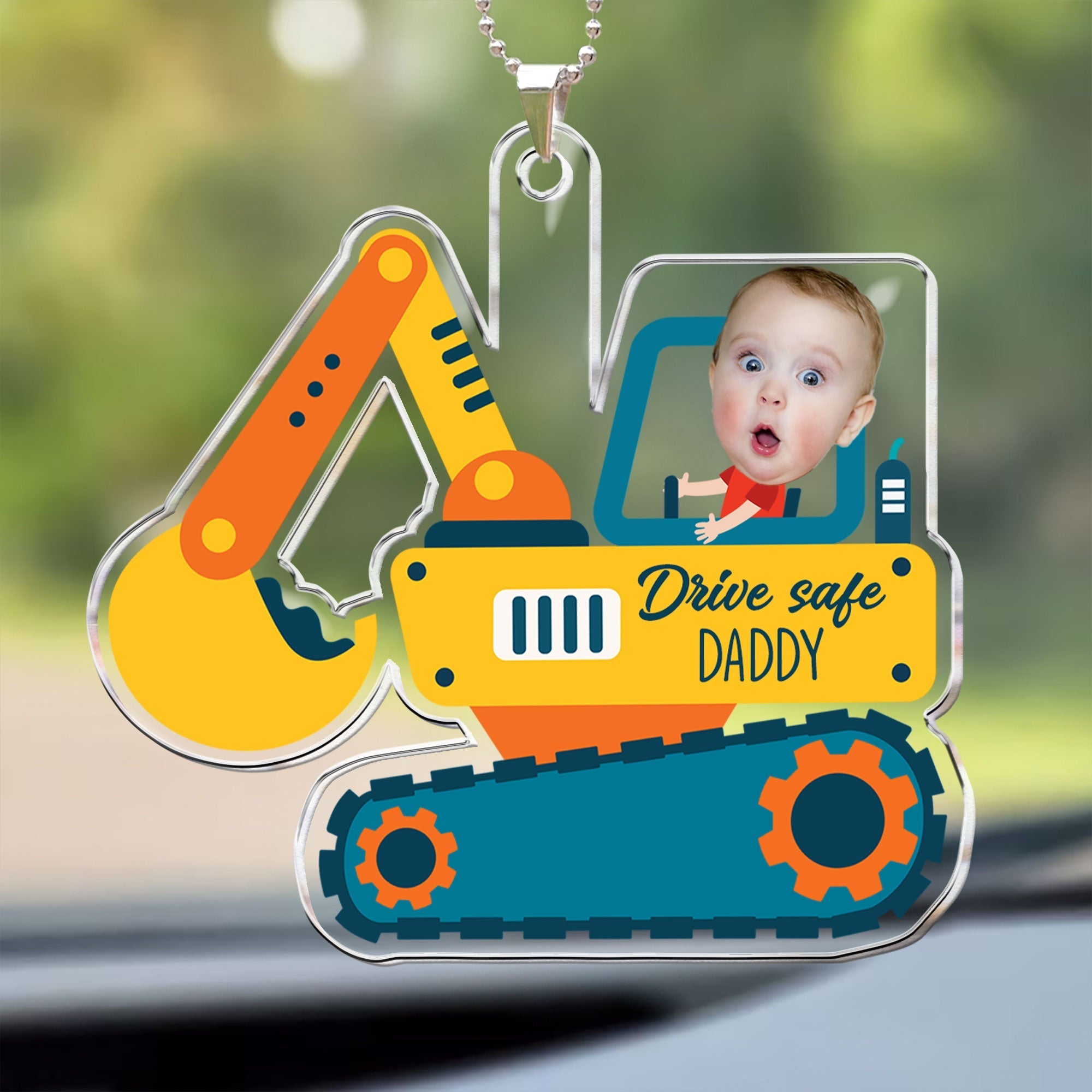Kids Riding Vehicle - Personalized Car Photo Ornament ORN0810