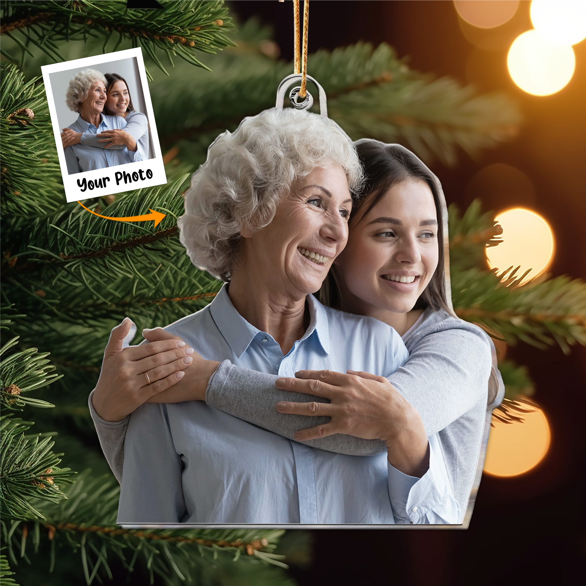 Gift For Mom - Personalized Acrylic Photo Ornament ORN0810