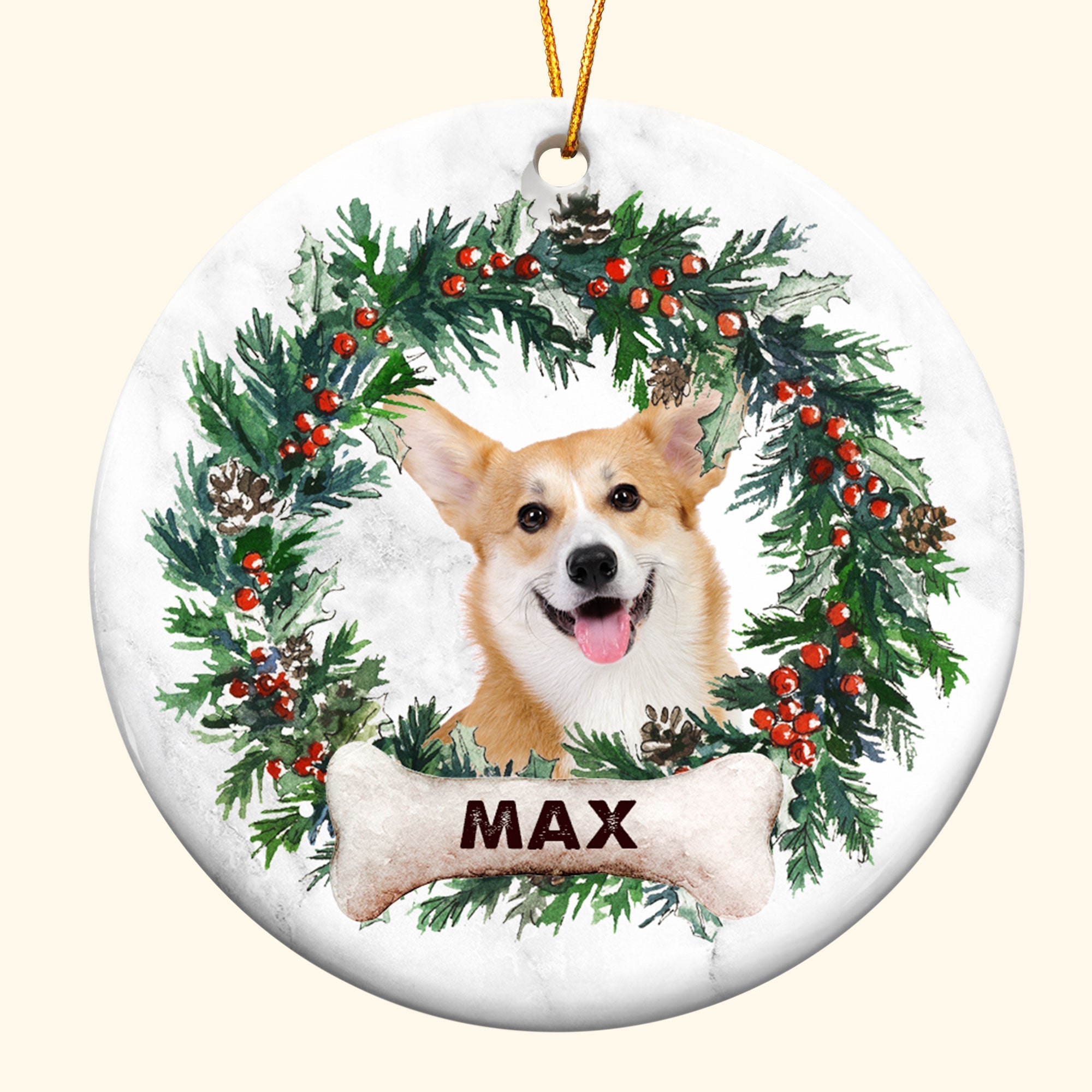 Lovely Pet - Personalized Ceramic Ornament - Christmas Gift For Dog Lovers, Cat Lovers ORN0810
