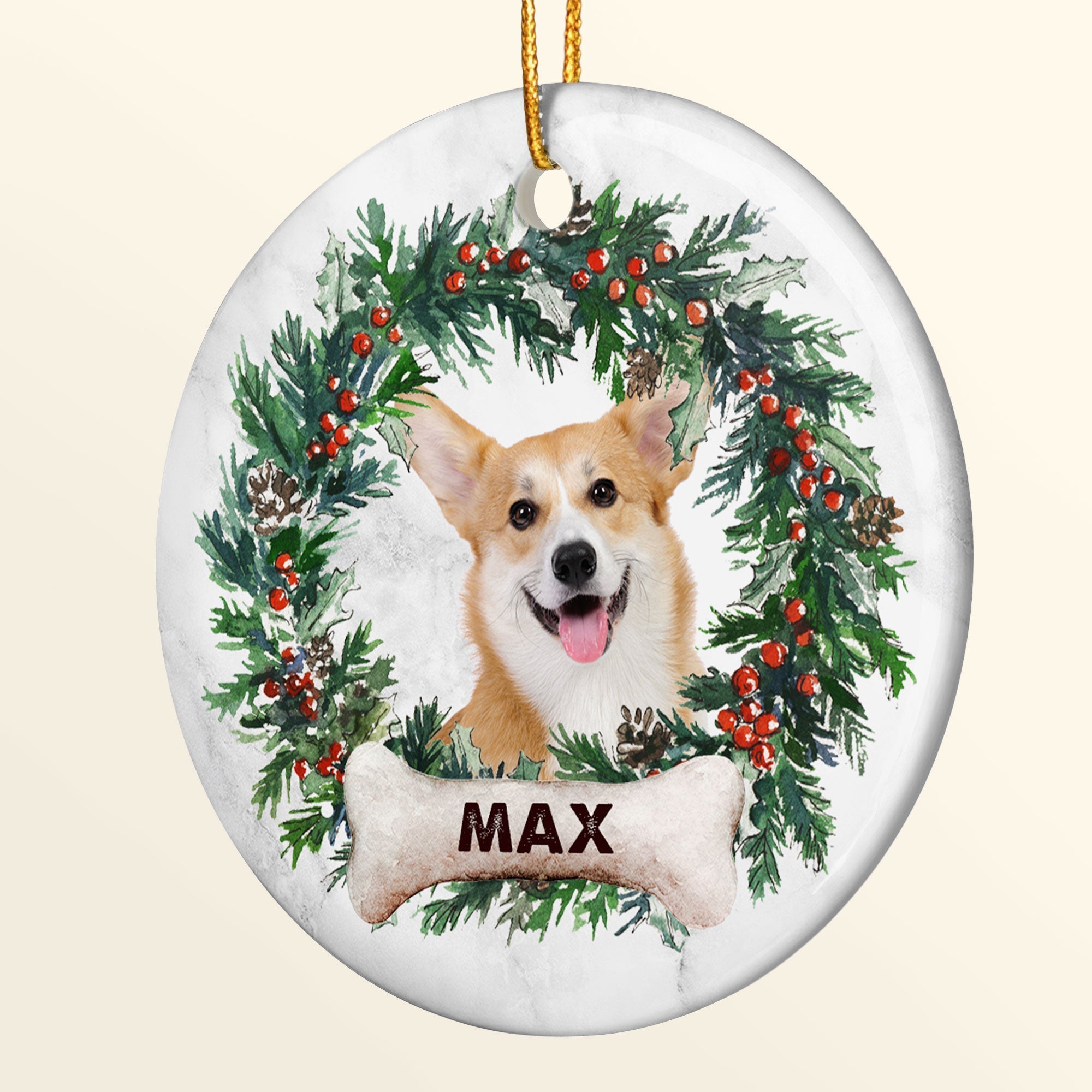 Lovely Pet - Personalized Ceramic Ornament - Christmas Gift For Dog Lovers, Cat Lovers ORN0810