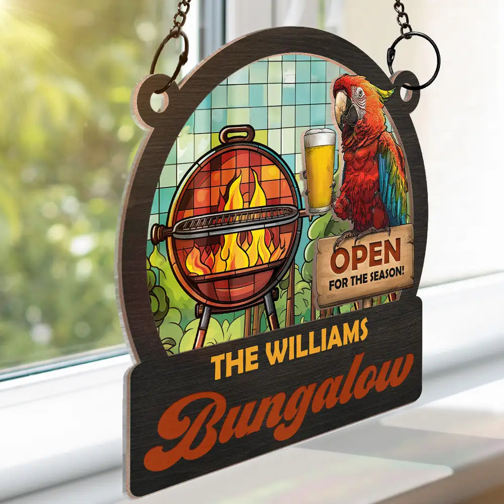 Open For The Season - Personalized Window Hanging Suncatcher Ornament ORNA1210