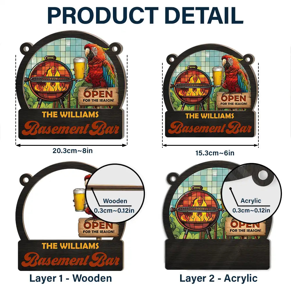 Open For The Season - Personalized Window Hanging Suncatcher Ornament ORNA1210