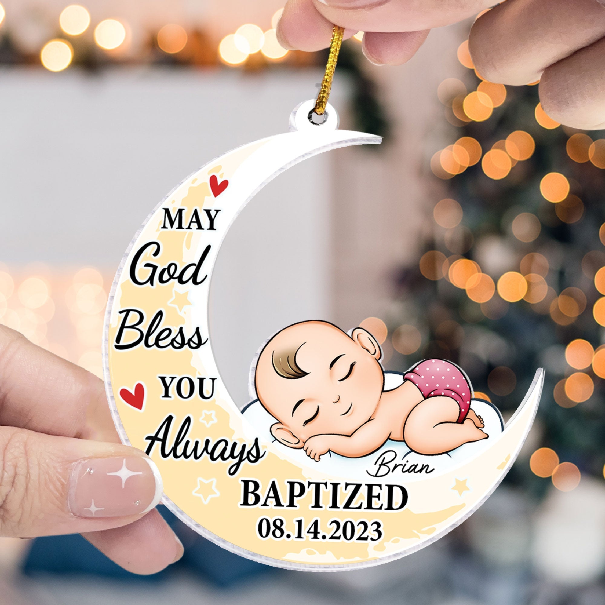 May God Bless You Always - Personalized Acrylic Ornament ORN0810