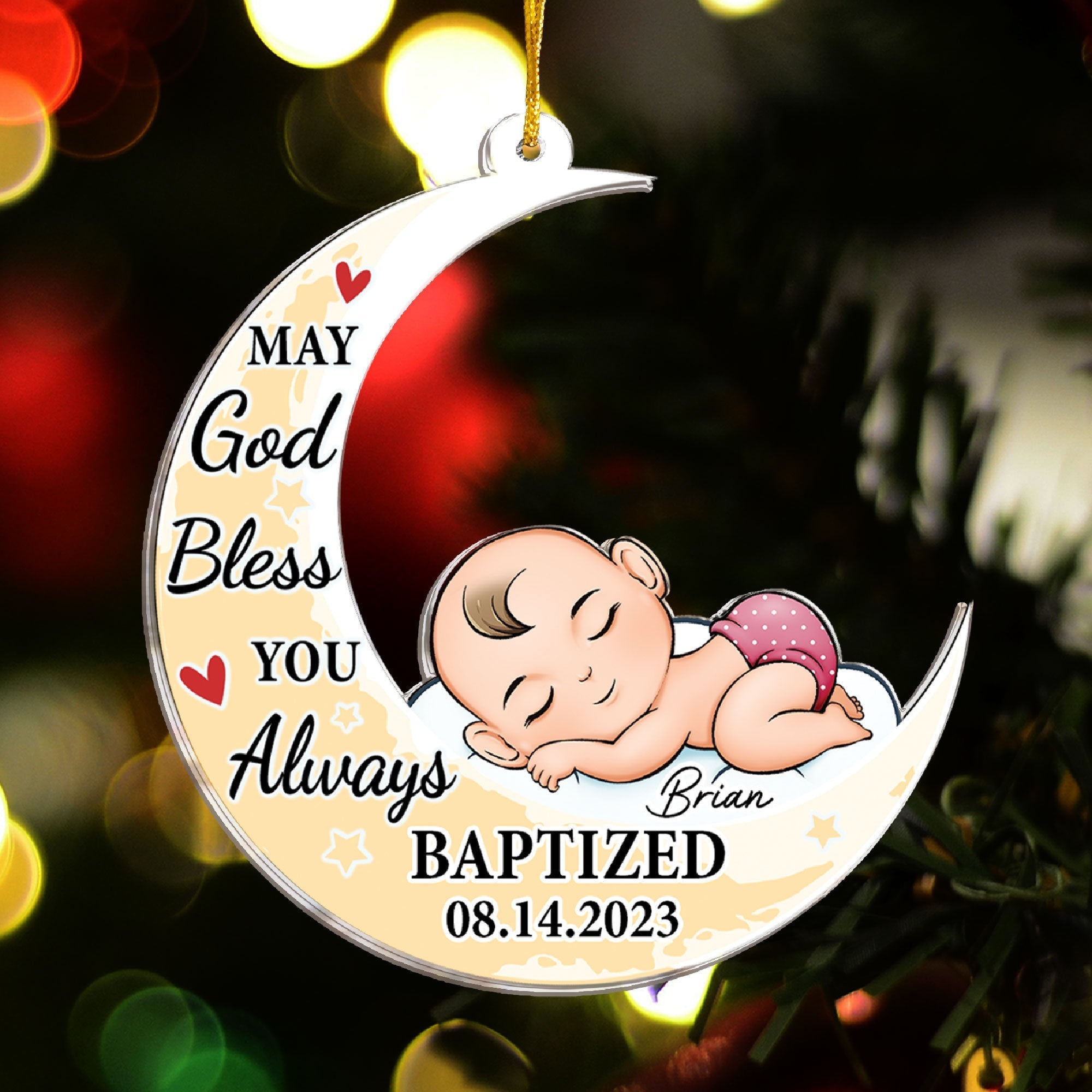 May God Bless You Always - Personalized Acrylic Ornament ORN0810