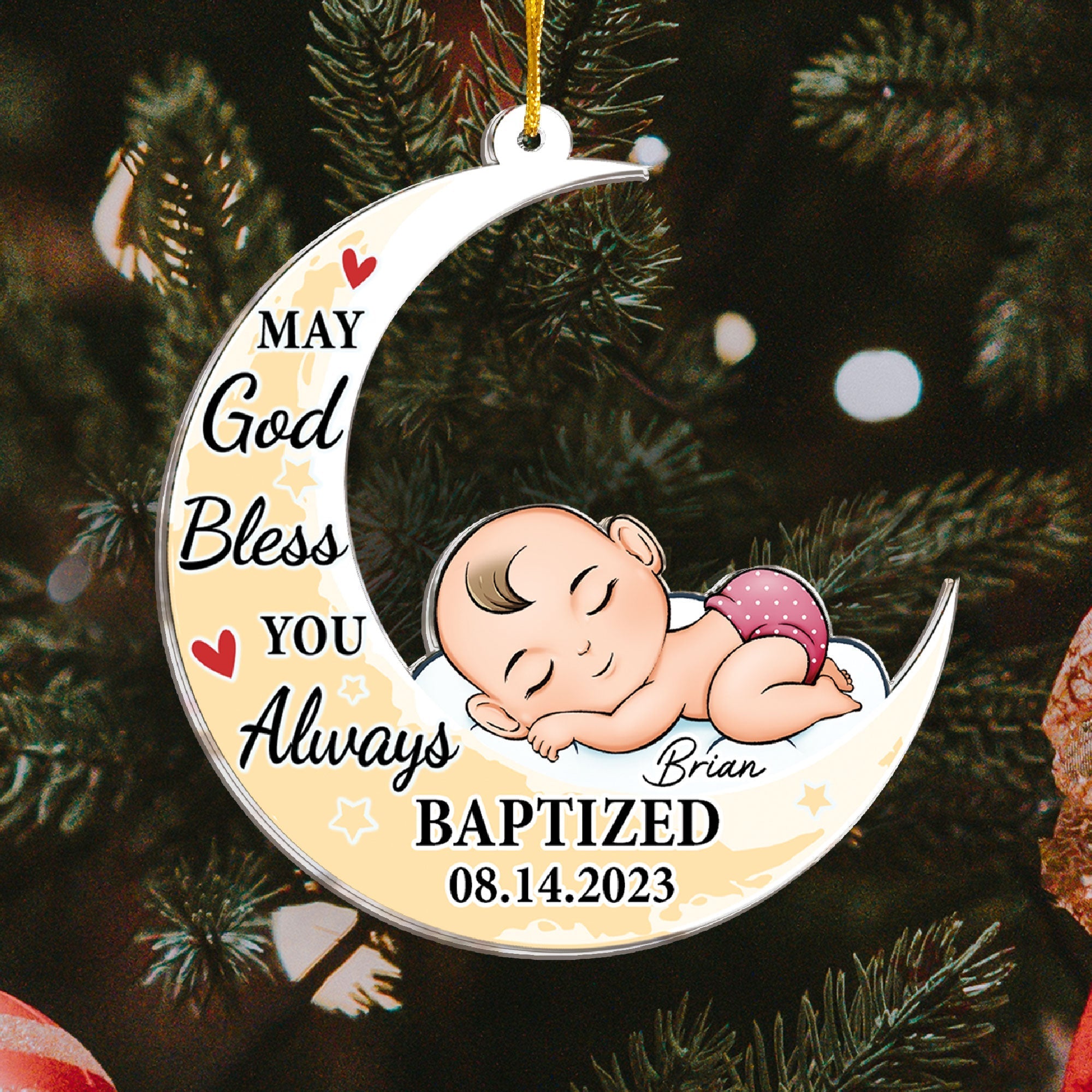 May God Bless You Always - Personalized Acrylic Ornament ORN0810
