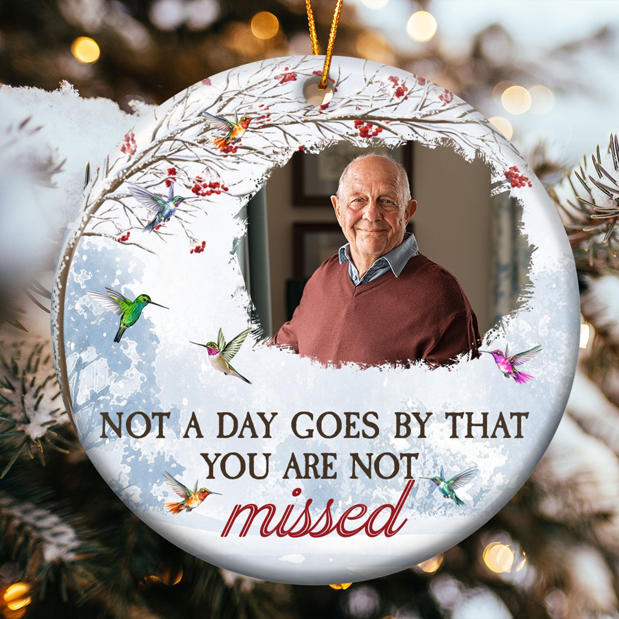 Memorial Photo I'm Always With You - Personalized Ceramic Photo Ornament ORNA1210