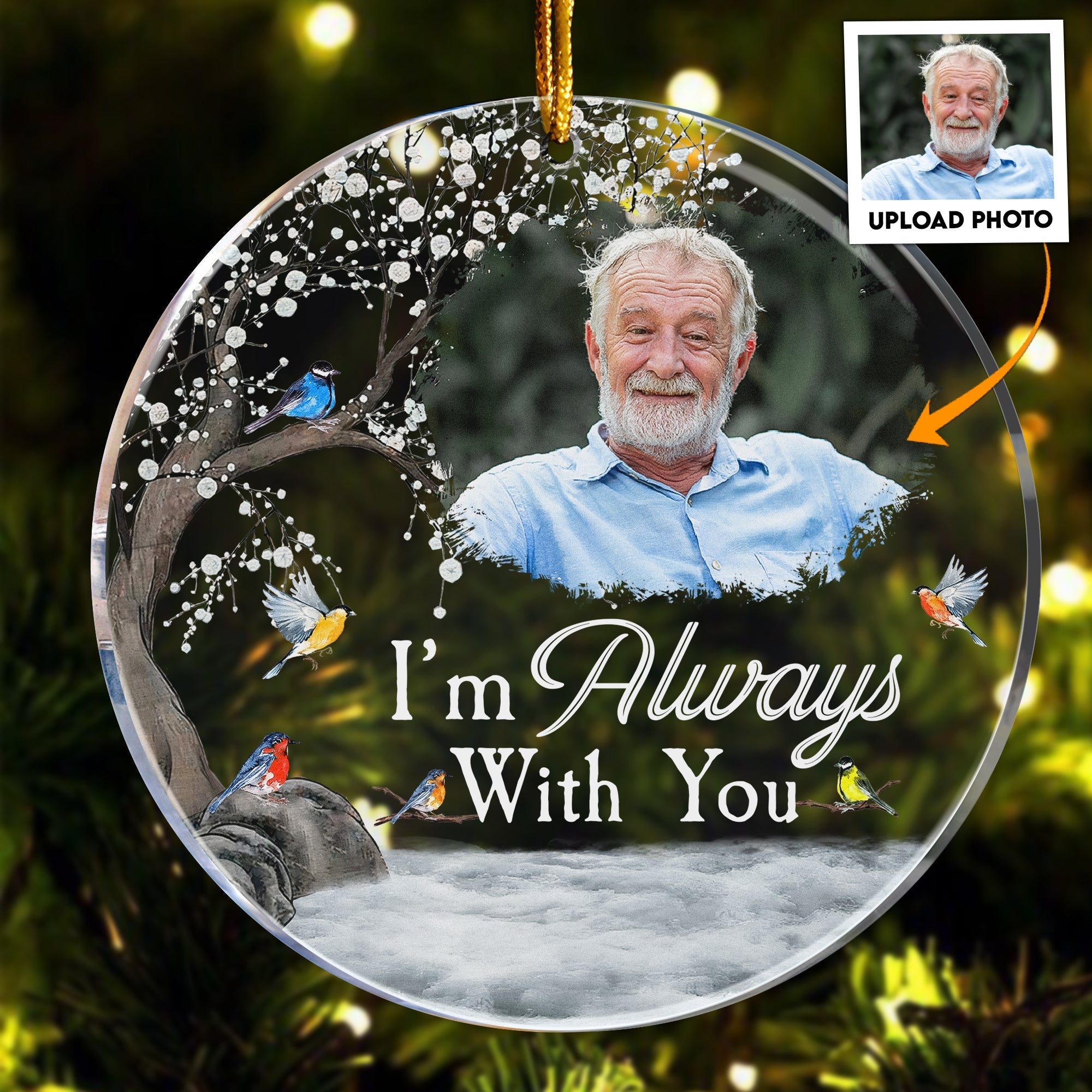 Memorial Gift I'm Always With You - Personalized Memorial Photo Ornament ORNA1210