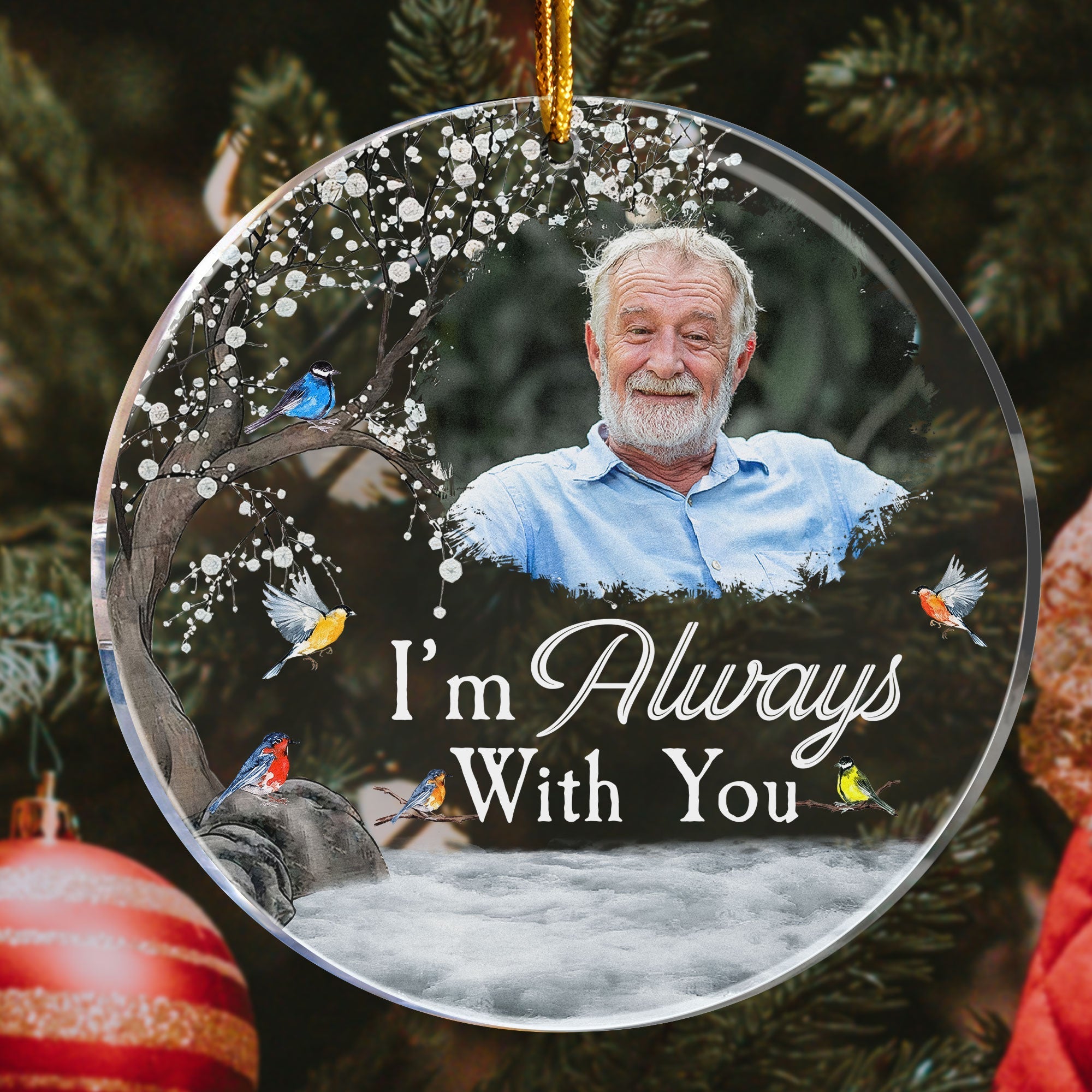 Memorial Gift I'm Always With You - Personalized Memorial Photo Ornament ORNA1210
