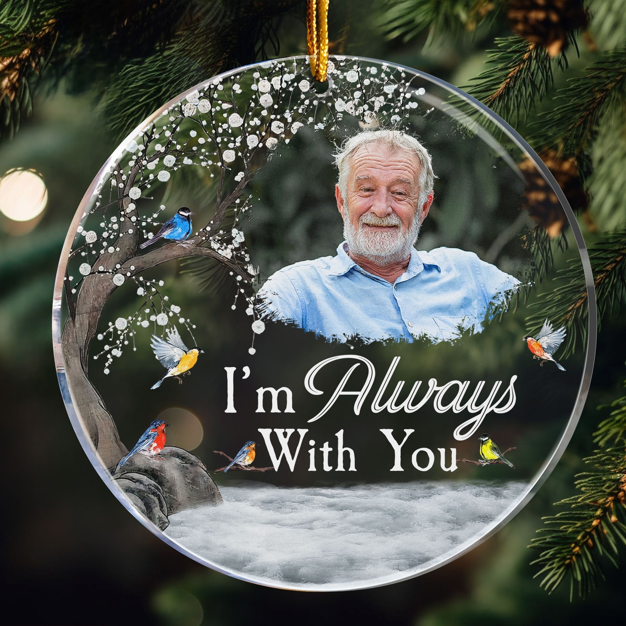 Memorial Gift I'm Always With You - Personalized Memorial Photo Ornament ORNA1210