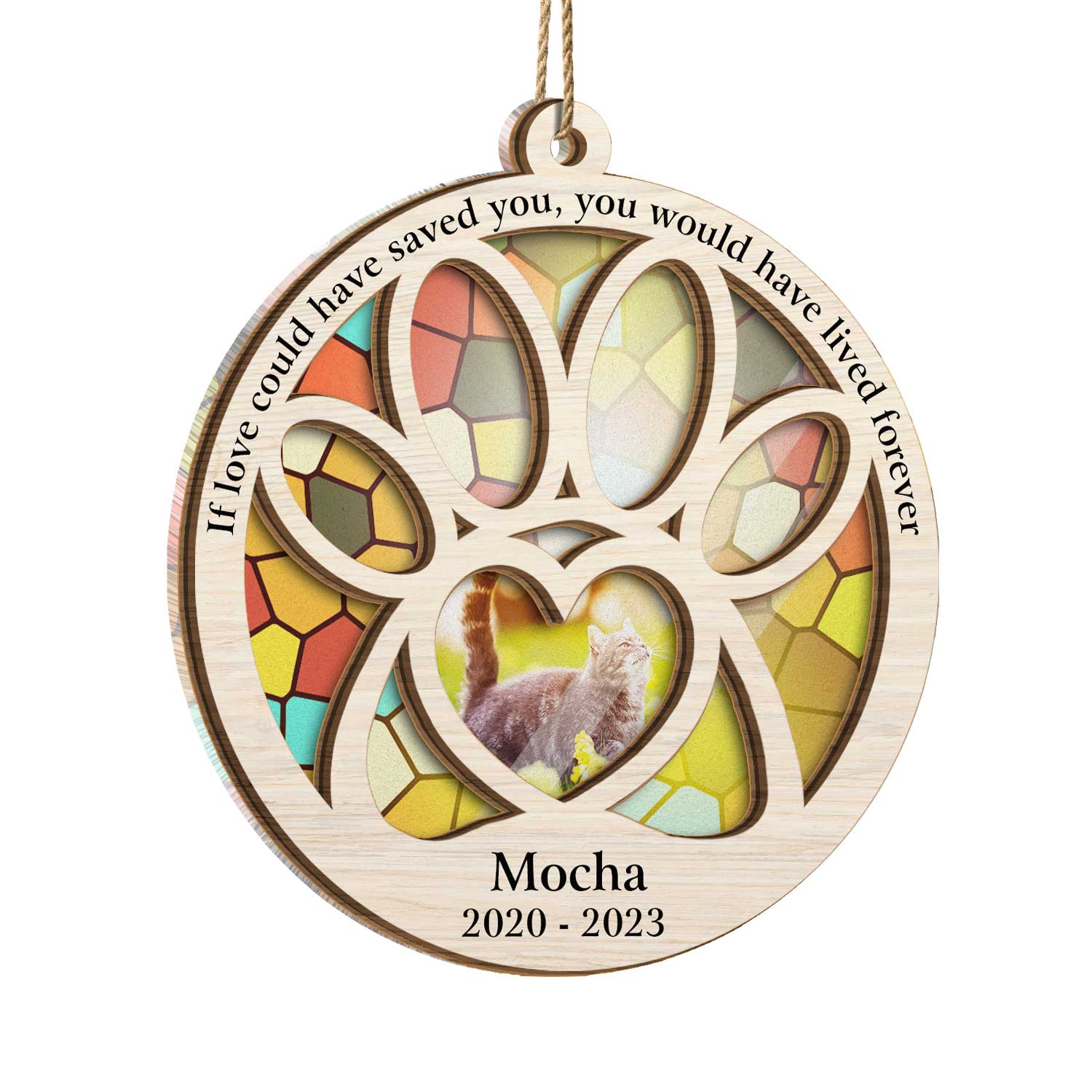 Custom Photo Dog Cat You Would Have Lived Forever - Pet Memorial Gift, Christmas Decor - Personalized Suncatcher Ornament ORNA1210