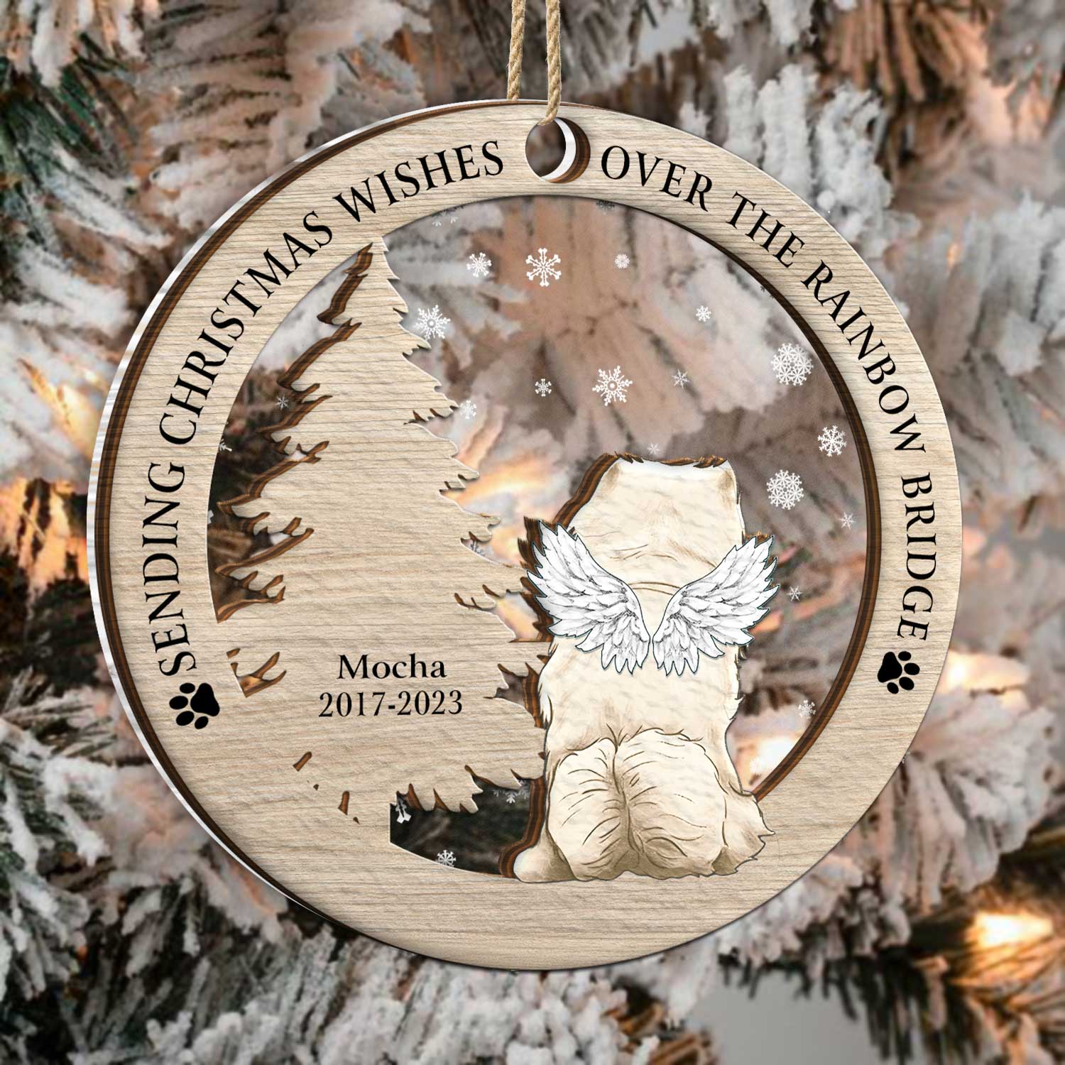 Memorial Dog Cat - Christmas Keepsake Gift For Pet Lovers - Personalized 2-Layered Mix Ornament ORNA1210