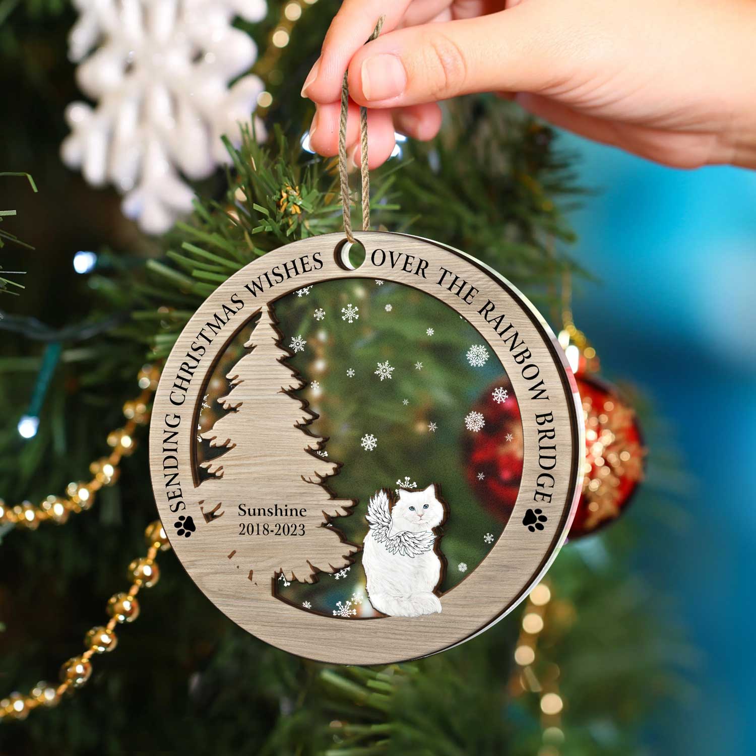 Memorial Dog Cat - Christmas Keepsake Gift For Pet Lovers - Personalized 2-Layered Mix Ornament ORNA1210