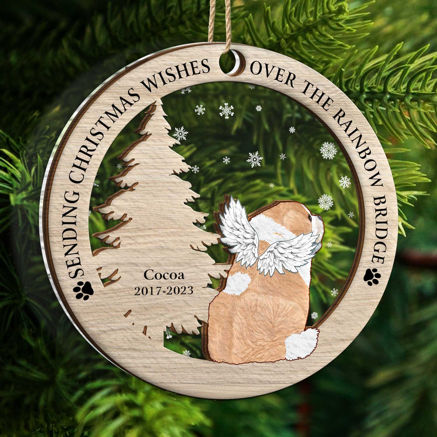 Memorial Dog Cat - Christmas Keepsake Gift For Pet Lovers - Personalized 2-Layered Mix Ornament ORNA1210