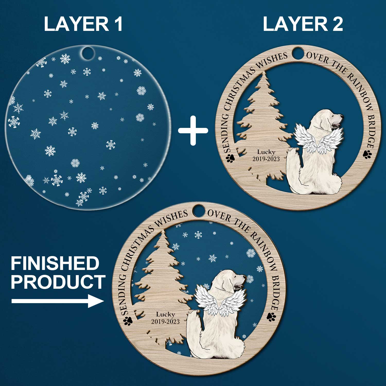 Memorial Dog Cat - Christmas Keepsake Gift For Pet Lovers - Personalized 2-Layered Mix Ornament ORNA1210