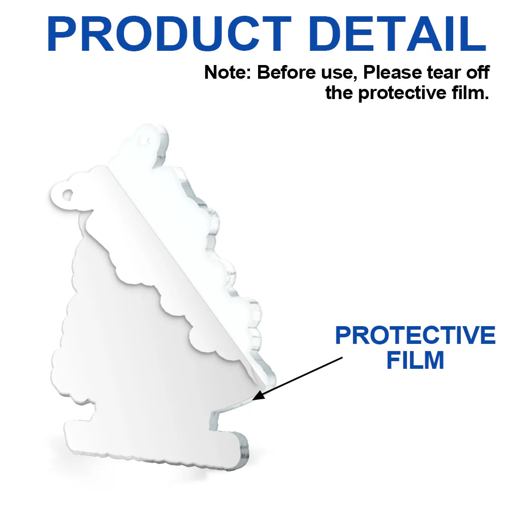 Custom Photo Book Lovers Christmas Tree - Personalized Custom Shaped Acrylic Ornament ORNA1210