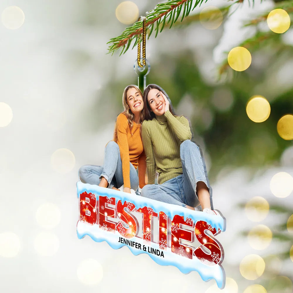 Custom Photo Family Besties Siblings Coworkers - Personalized Cutout Acrylic Ornament ORNA1210