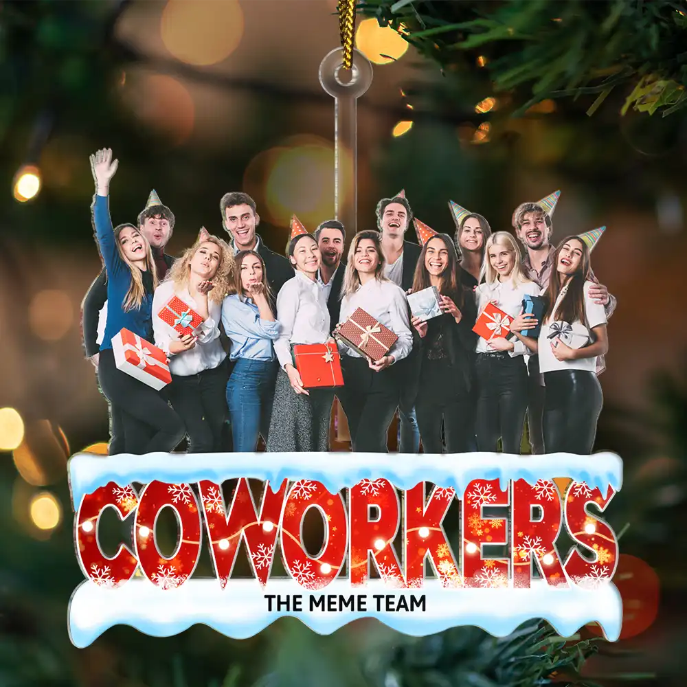 Custom Photo Family Besties Siblings Coworkers - Personalized Cutout Acrylic Ornament ORNA1210