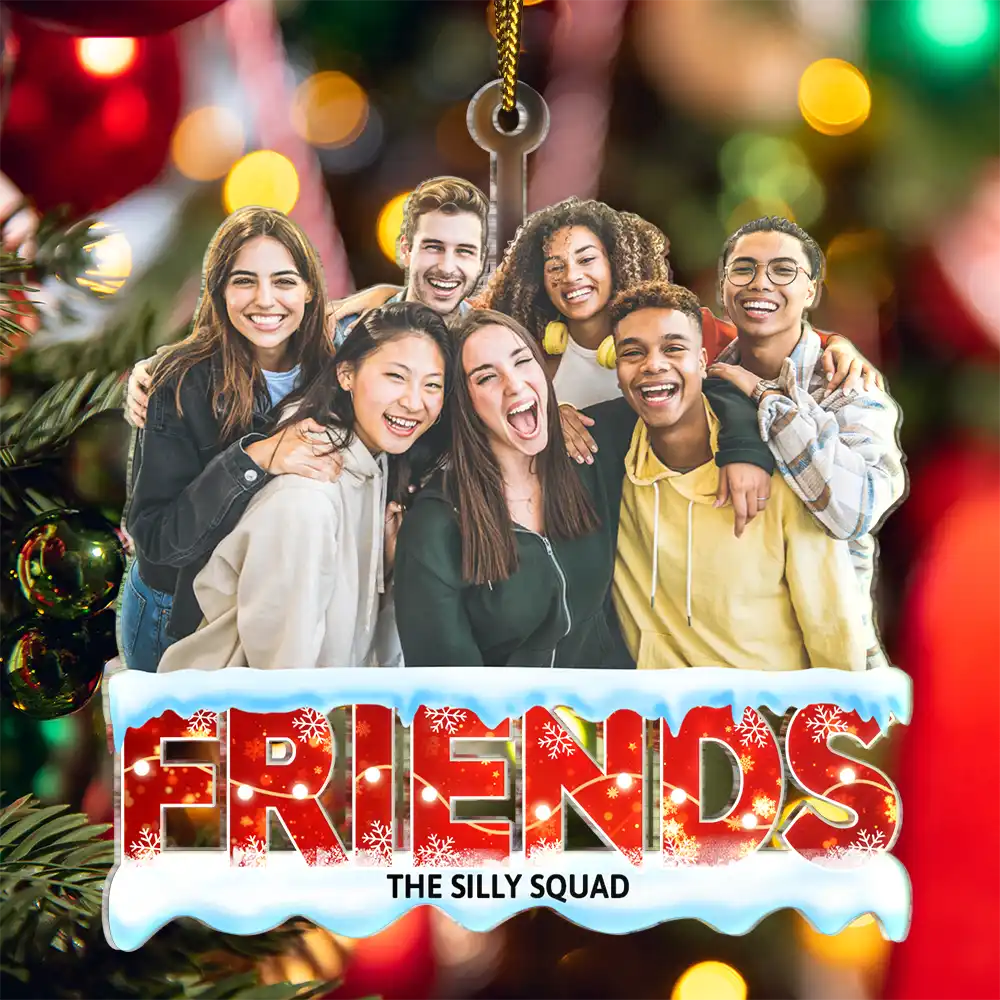 Custom Photo Family Besties Siblings Coworkers - Personalized Cutout Acrylic Ornament ORNA1210