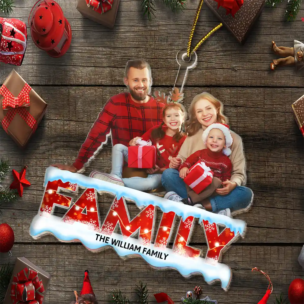 Custom Photo Family Besties Siblings Coworkers - Personalized Cutout Acrylic Ornament ORNA1210
