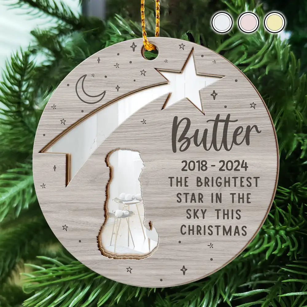 Memorial Dog The Brightest Star In The Sky This Christmas - Personalized Mirror Ornament ORNA1210