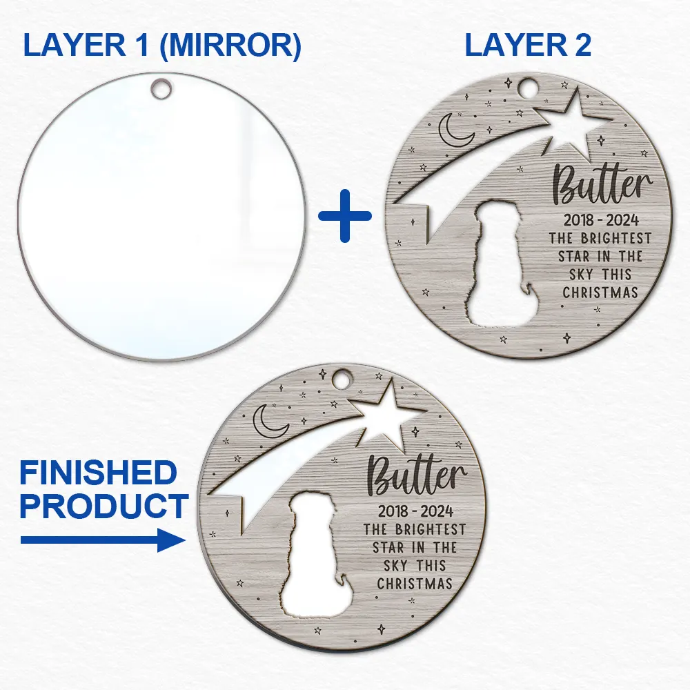 Memorial Dog The Brightest Star In The Sky This Christmas - Personalized Mirror Ornament ORNA1210