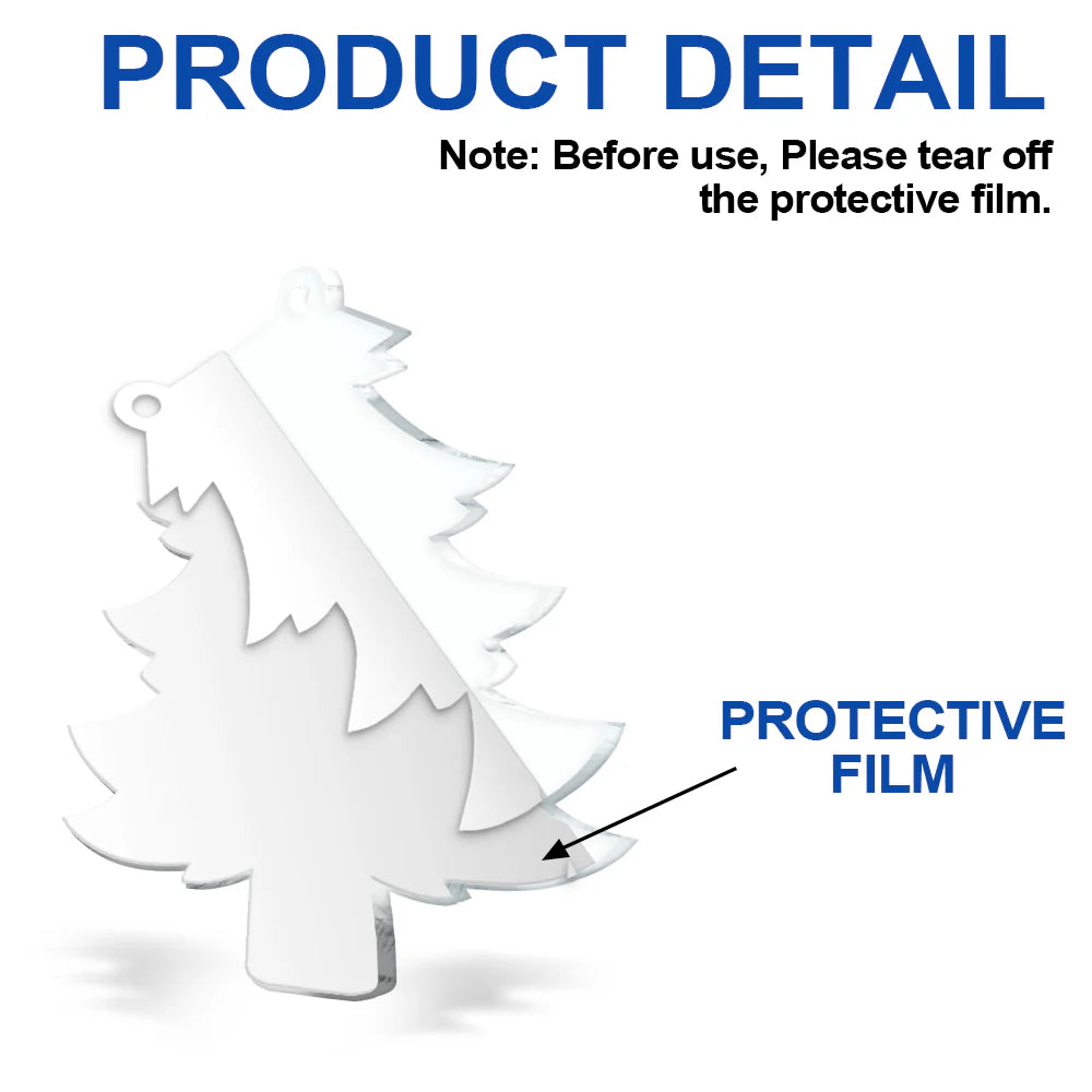 Custom Photo First Christmas As A Family - Personalized Custom Shaped Acrylic Ornament ORNA1210