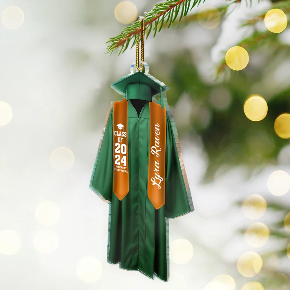 Graduation Gown - Personalized Custom Shaped Acrylic Ornament ORNA1210