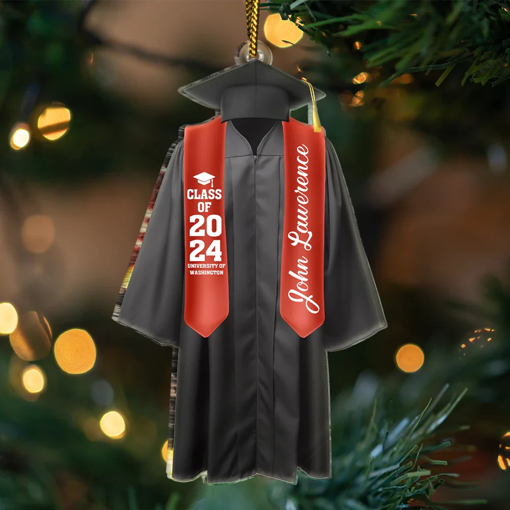 Graduation Gown - Personalized Custom Shaped Acrylic Ornament ORNA1210