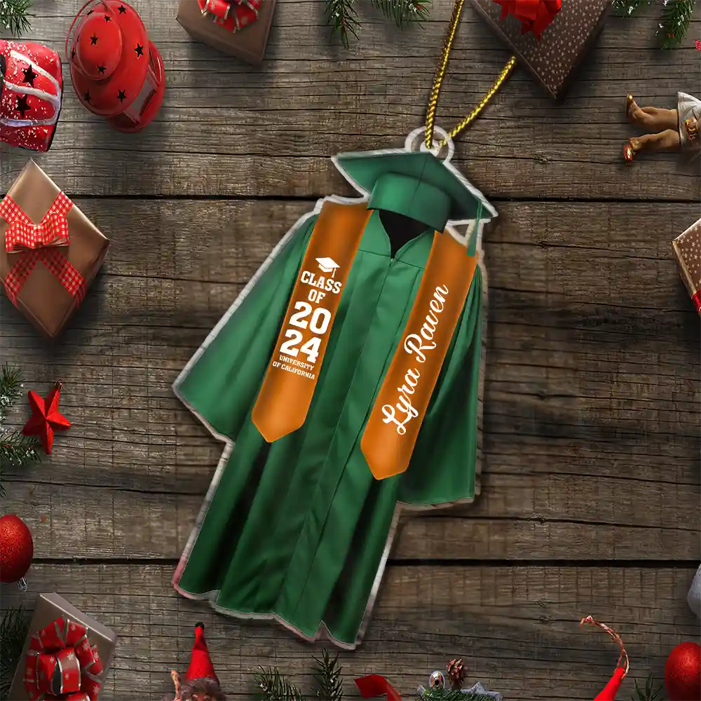 Graduation Gown - Personalized Custom Shaped Acrylic Ornament ORNA1210