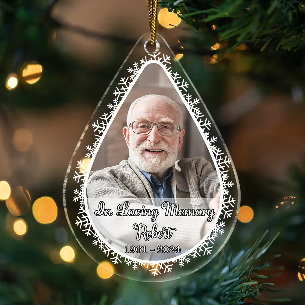 Custom Photo In Loving Memory - Personalized Custom Shaped Acrylic Ornament ORNA1210
